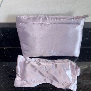 Kate Spade Silk Satin Sleep Mask and Pouch 2-Piece Set, Lavender New